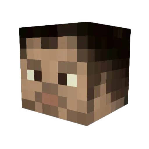 MadreGhost Minecraft avatar head, 3D render