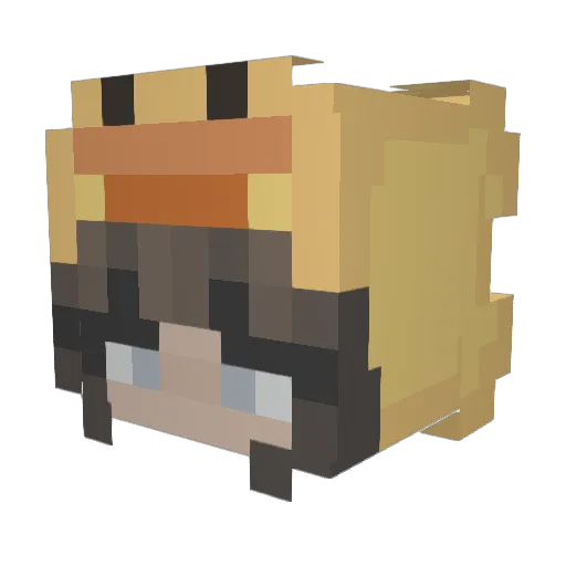 Madreb123 Minecraft avatar head, 3D render