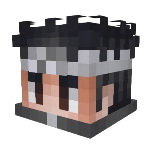 MadriJr Minecraft avatar head, 3D render