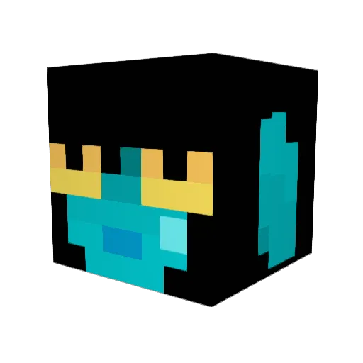 Madrice Minecraft avatar head, 3D render