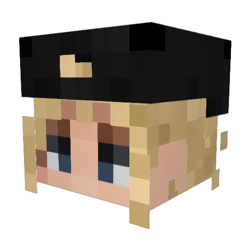 MadrikTV Minecraft avatar head, 3D render
