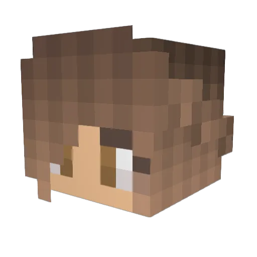 Madrow101 Minecraft avatar head, 3D render