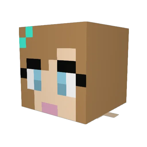 Mads16 Minecraft avatar head, 3D render