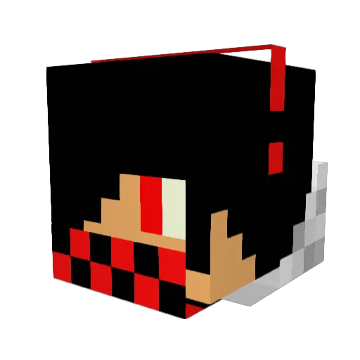 Mads404 Minecraft avatar head, 3D render