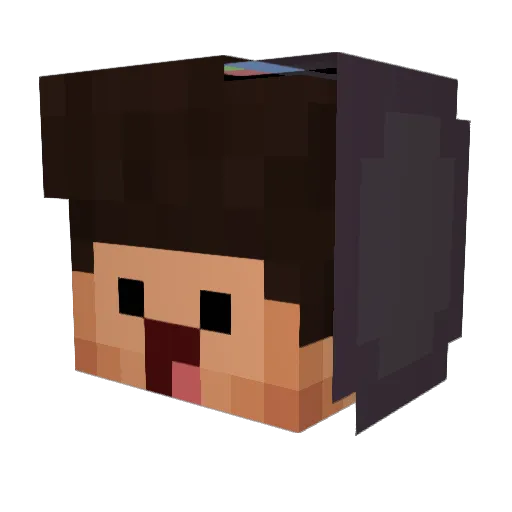 Mads Minecraft avatar head, 3D render
