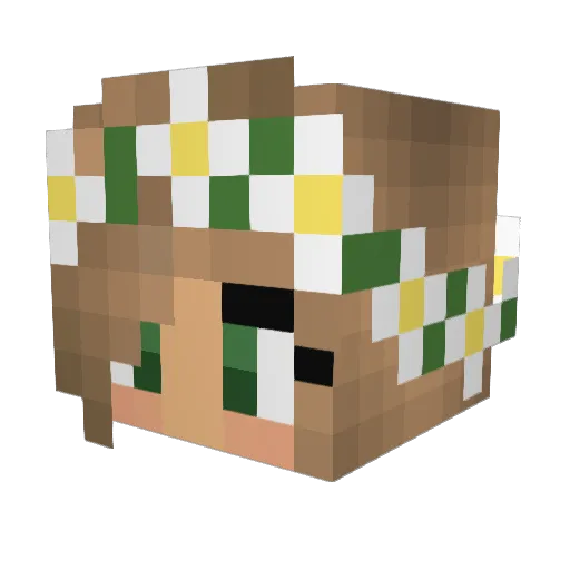 MadsIsMadie Minecraft avatar head, 3D render