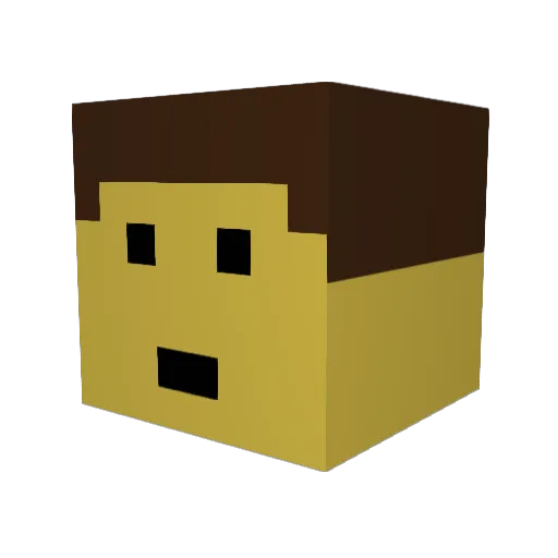 MadsMaster123 Minecraft avatar head, 3D render