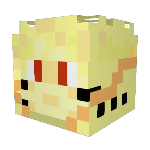 MadsToftgaard Minecraft avatar head, 3D render