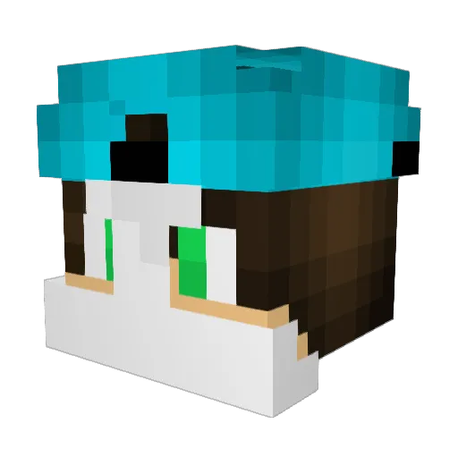 Madsen8 Minecraft avatar head, 3D render