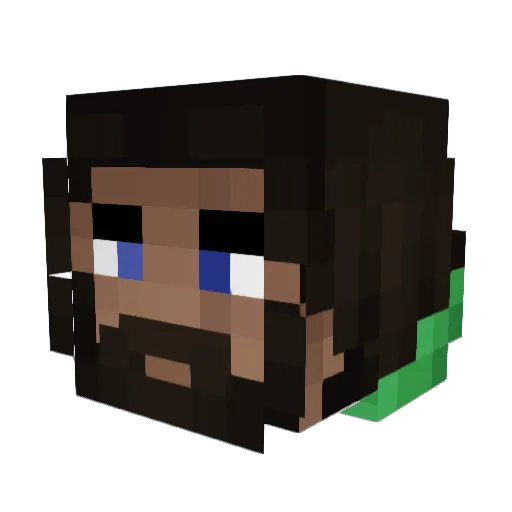 Madsen_01 Minecraft avatar head, 3D render