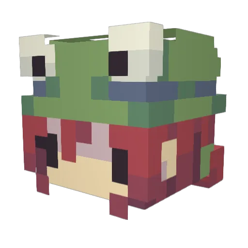 Madset Minecraft avatar head, 3D render