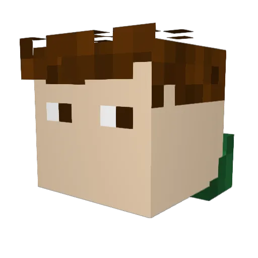 Madssano Minecraft avatar head, 3D render