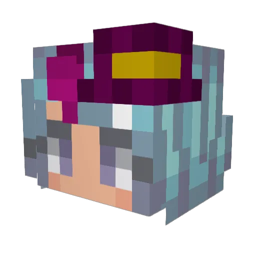Madtro Minecraft avatar head, 3D render