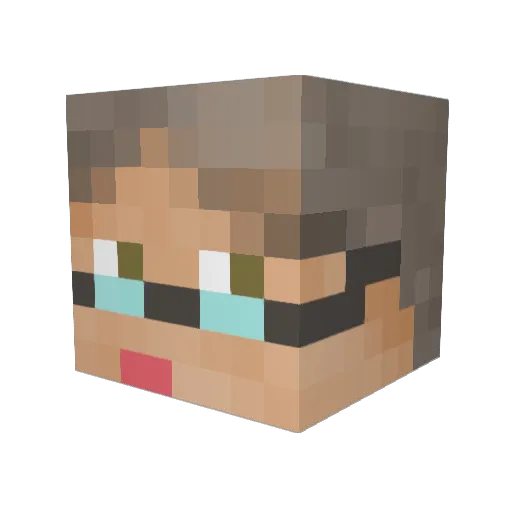 Madven Minecraft avatar head, 3D render