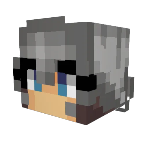 MadxsonB Minecraft avatar head, 3D render
