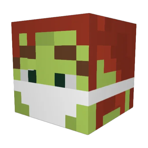 Mady1515 Minecraft avatar head, 3D render
