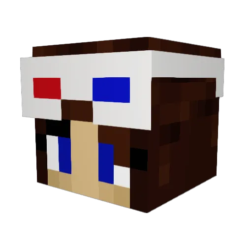 MadyM Minecraft avatar head, 3D render