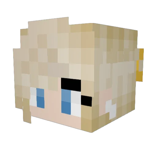 MadyPaige Minecraft avatar head, 3D render