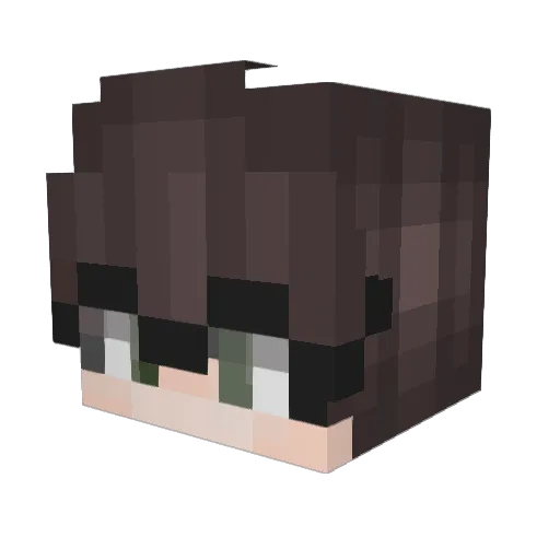 MadzVoid Minecraft avatar head, 3D render