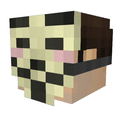 Madzarix Minecraft avatar head, 3D render
