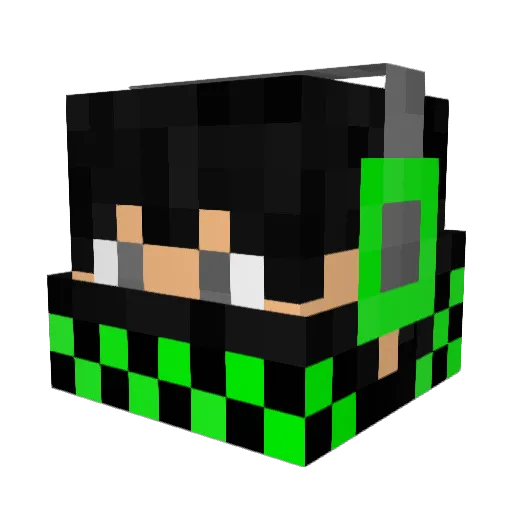 MadziaTHC2015 Minecraft avatar head, 3D render