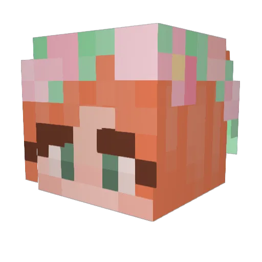 Madzikus13 Minecraft avatar head, 3D render