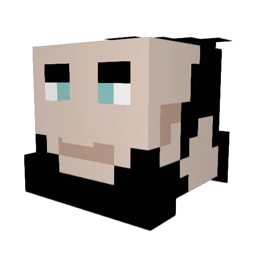 Madzombiewalker Minecraft avatar head, 3D render