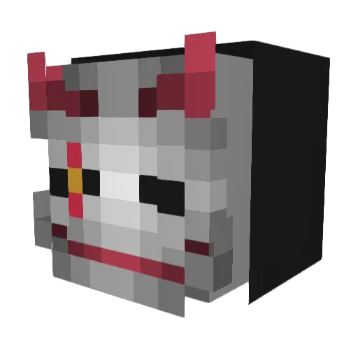 MadzzUp Minecraft avatar head, 3D render