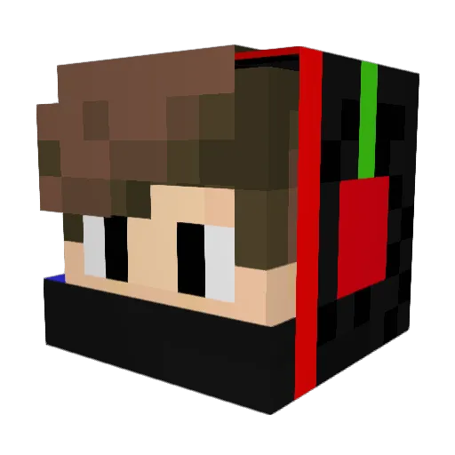 Mae5stro Minecraft avatar head, 3D render