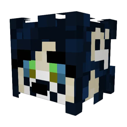 MaeBaeeee Minecraft avatar head, 3D render