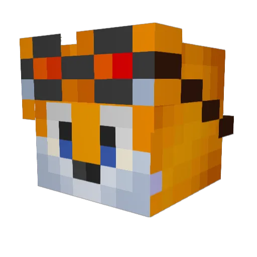 MaeDayXD Minecraft avatar head, 3D render