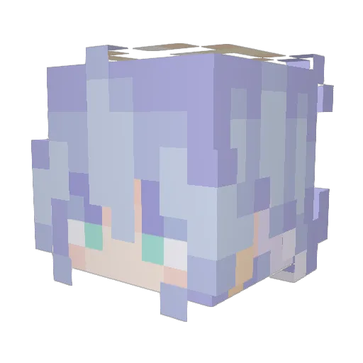 MaeMae0000 Minecraft avatar head, 3D render