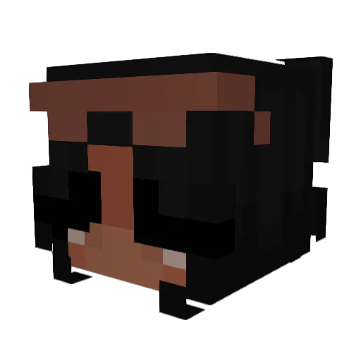 MaeMelons Minecraft avatar head, 3D render