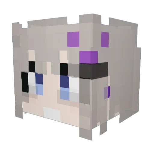 Mae_kami Minecraft avatar head, 3D render
