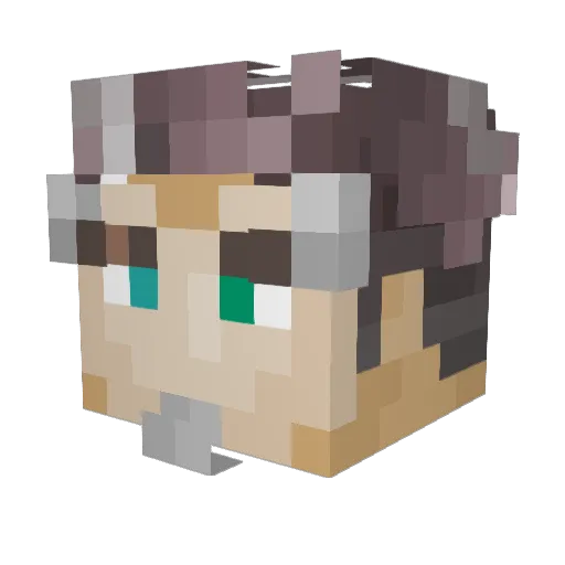 Maeckay Minecraft avatar head, 3D render