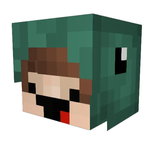 Maecraft9 Minecraft avatar head, 3D render
