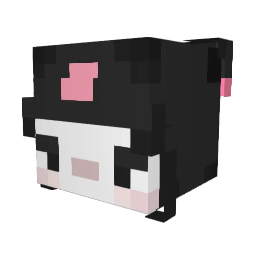 Maeeraa Minecraft avatar head, 3D render