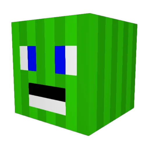 Maeffzeh Minecraft avatar head, 3D render