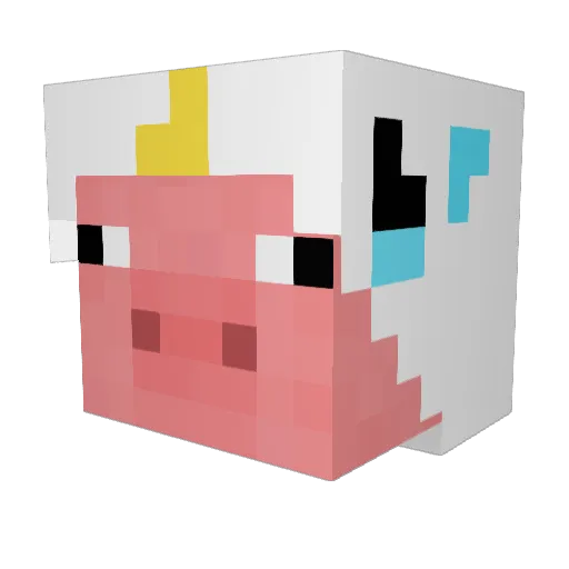 Maegix Minecraft avatar head, 3D render