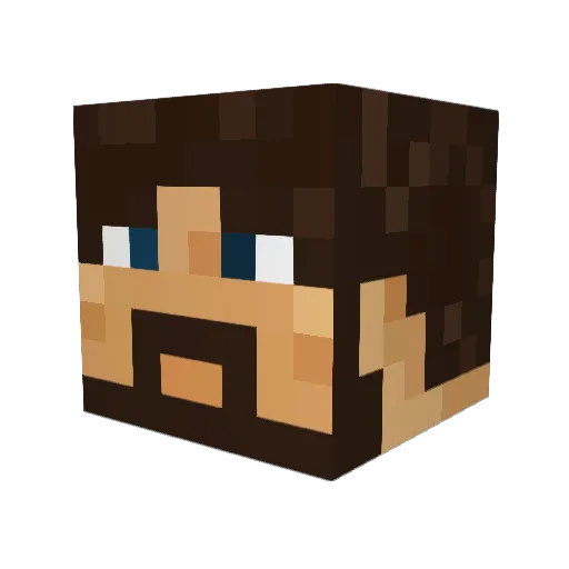 Maehli Minecraft avatar head, 3D render