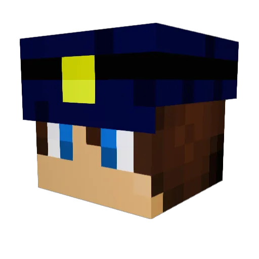 Mael_F Minecraft avatar head, 3D render