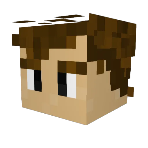 Maelan21 Minecraft avatar head, 3D render