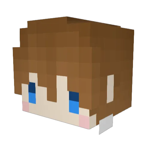 Maelane1572 Minecraft avatar head, 3D render