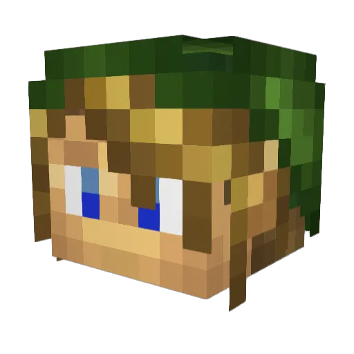 Maeldaryn Minecraft avatar head, 3D render