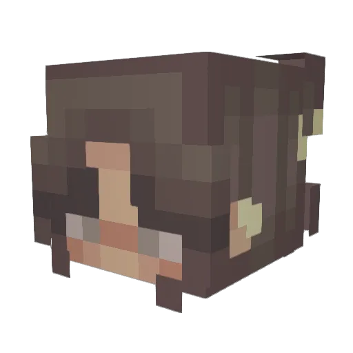 Maelie07 Minecraft avatar head, 3D render