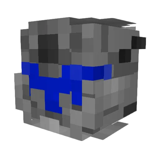 Maelstraz Minecraft avatar head, 3D render