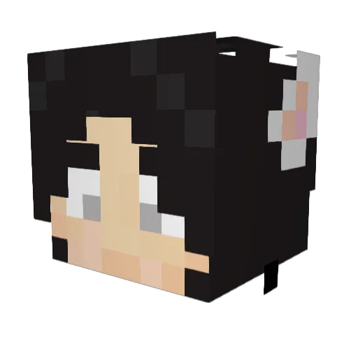 Maelstrumao Minecraft avatar head, 3D render
