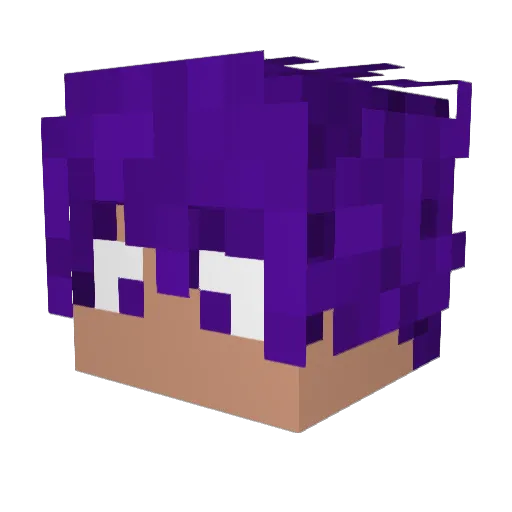 Maelw Minecraft avatar head, 3D render