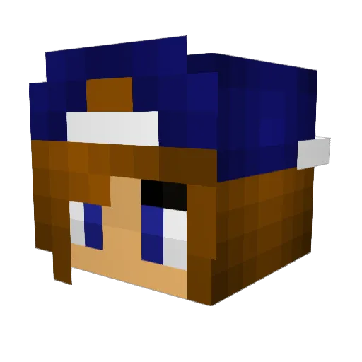 Maelys1053 Minecraft avatar head, 3D render