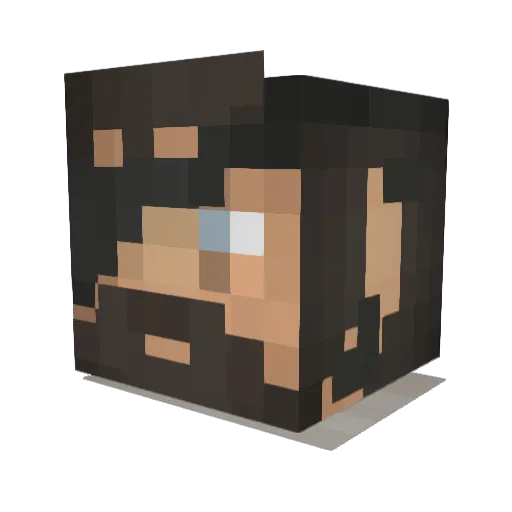 MaenNand Minecraft avatar head, 3D render